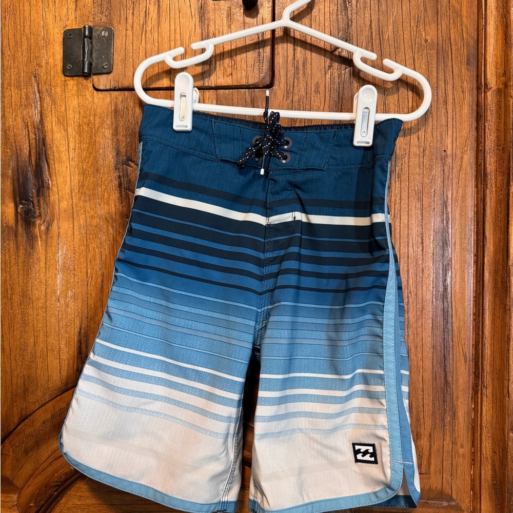 Billabong Ocean Blue and Cream Striped Shorts